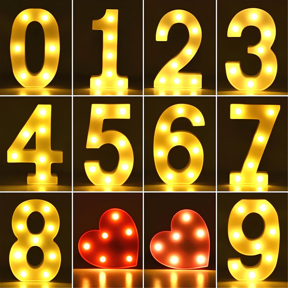 acrylic led marquee number lights for rent