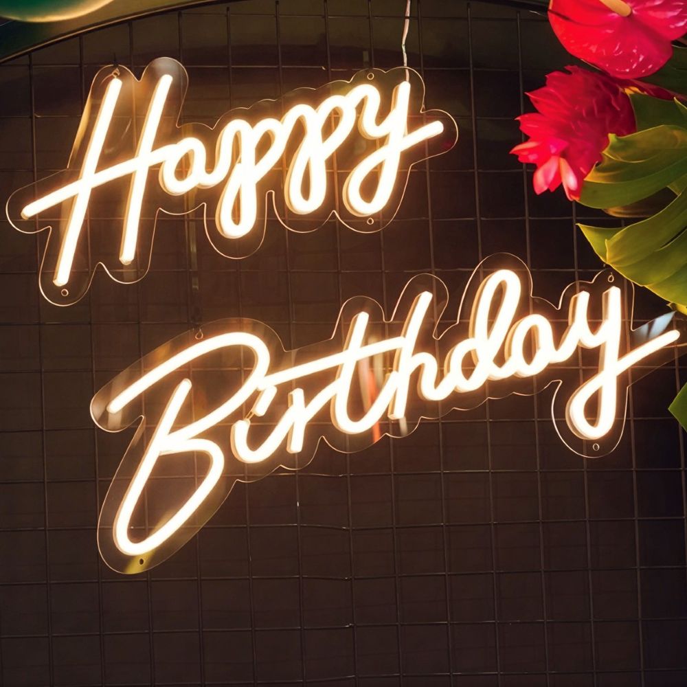 happy birthday neon lights for rent in bangalore