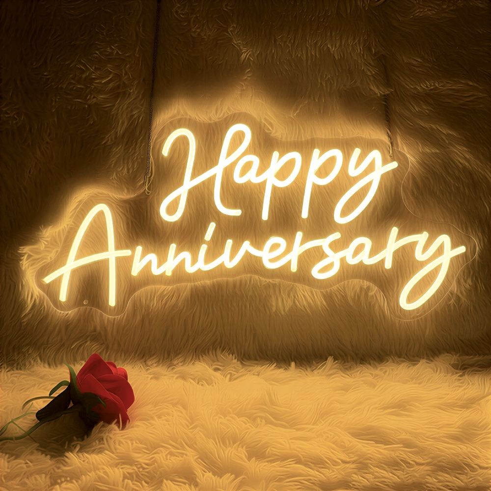 happy anniversary neon light rental in bangalore
