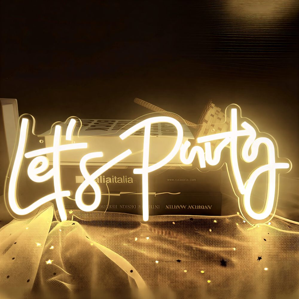 lets party neon light rental in bangalore